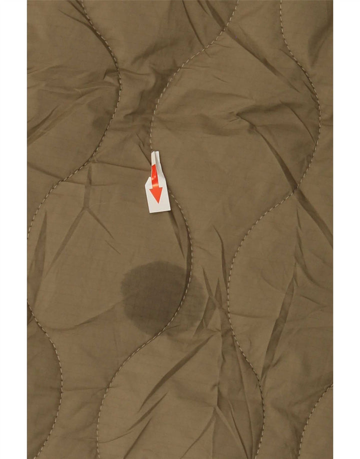 Zara Damen-Kapuzen-Übergröße, wattierte Jacke, UK 14, Mittel-Khaki, Polyester