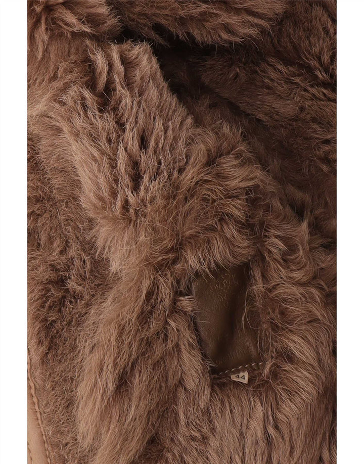 Vintage Damen Lammfellmantel IT 44 Medium Beige