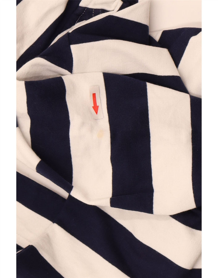 Joules Damen-Sweatshirt mit Knopfkragen, Gr. 8, Marineblau gestreift