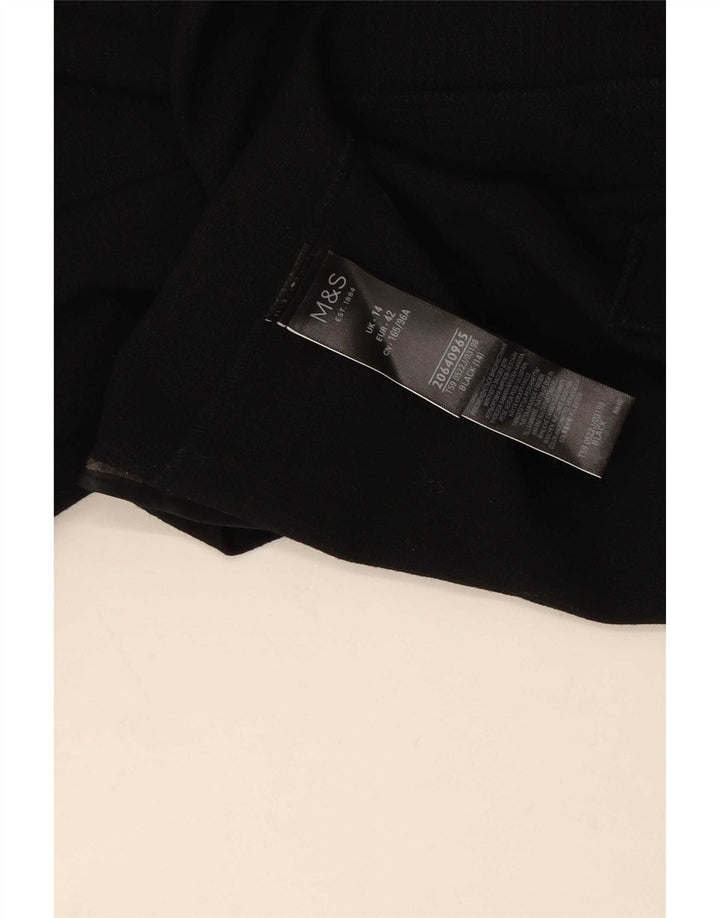 Marks & Spencer Offene Damen-Blazerjacke, UK 14, Größe L, Schwarz, Polyester
