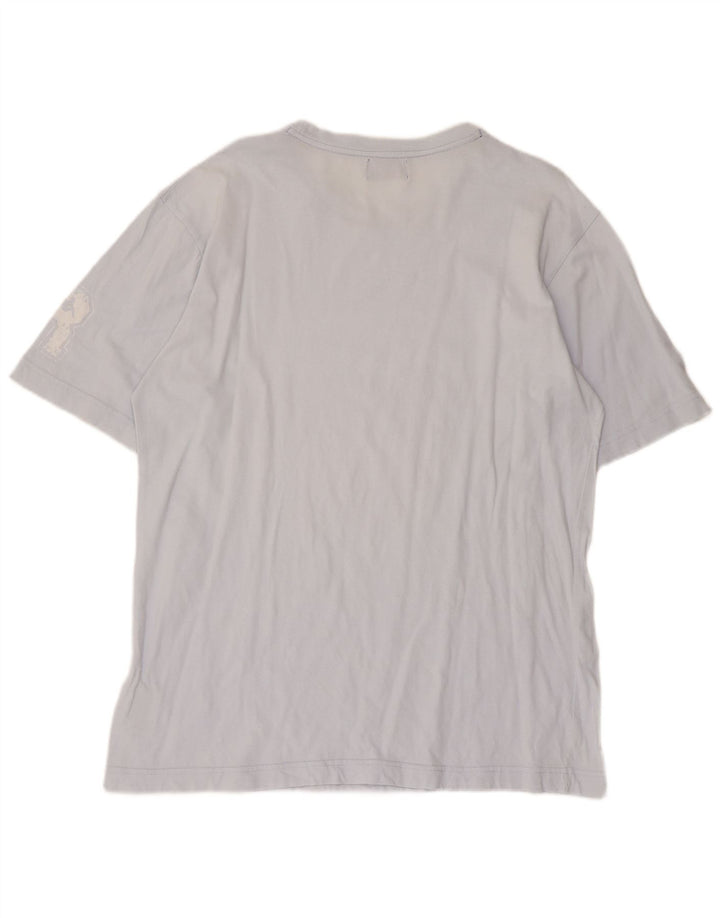 Kappa Herren-T-Shirt-Oberteil, groß, blau gestreift, Baumwolle