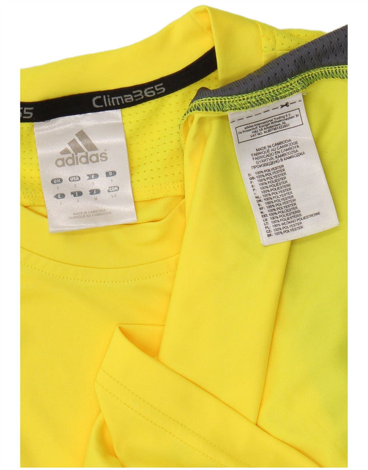 Adidas Herren Clima 365 T-Shirt Top Small Gelb Colourblock Polyester