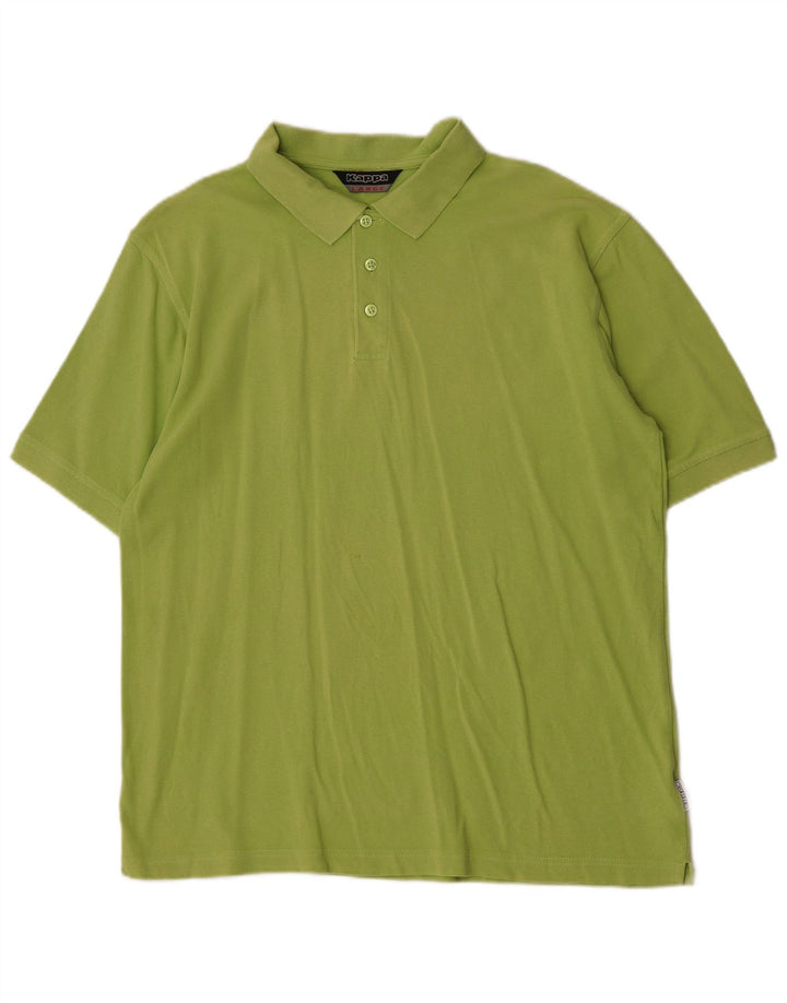 Kappa Herren-Poloshirt, groß, grüne Baumwolle