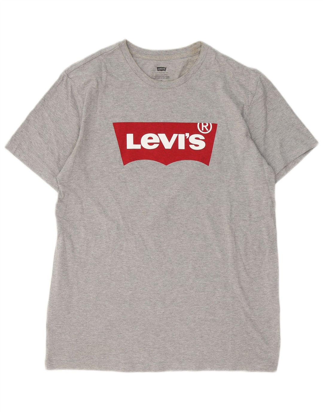 Levi's Herren-T-Shirt mit Grafik, mittelgrau gesprenkelte Baumwolle