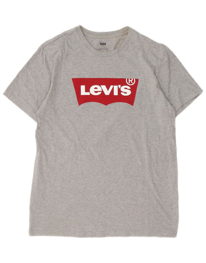 Levi's Herren-T-Shirt mit Grafik, mittelgrau gesprenkelte Baumwolle