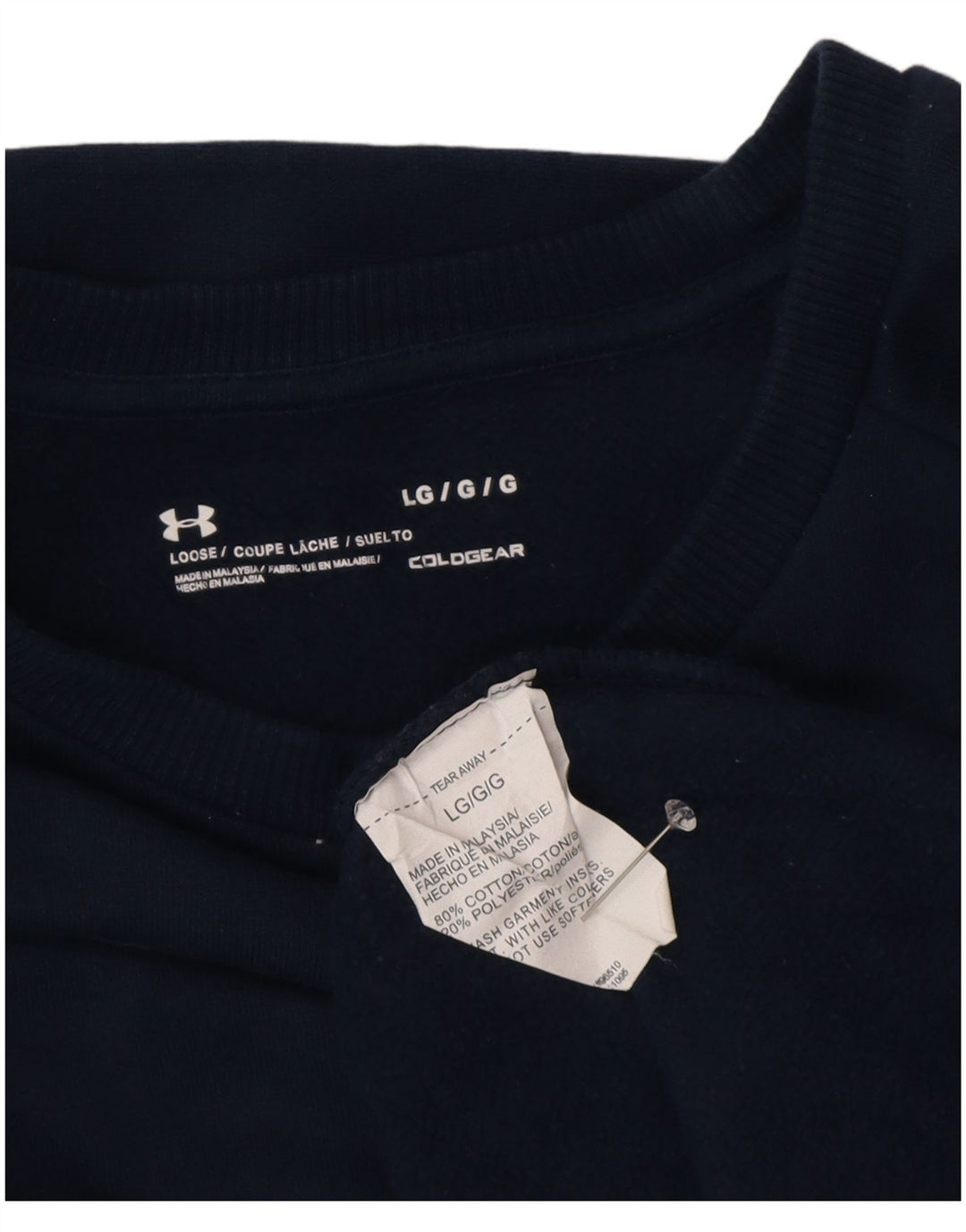 UNDER ARMOUR Damen Cold Gear Sweatshirt-Pullover UK 16 Large Marineblau