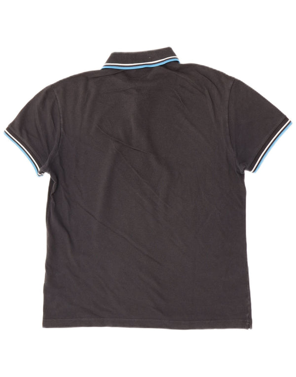 Leichtes und dehnbares Herren-Poloshirt aus mittelschwarzer, gestreifter Baumwolle von Fred Perry