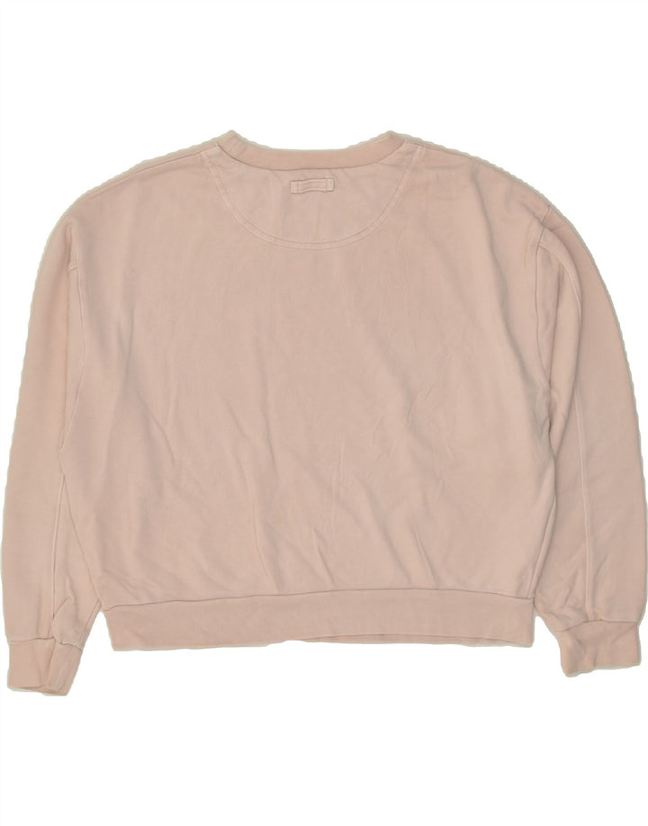 LEVI'S Womens Oversized Sweatshirt Jumper UK 10 Small Beige Cotton | Vintage Levi's | Thrift | Second-Hand Levi's | Used Clothing | Messina Hembry 