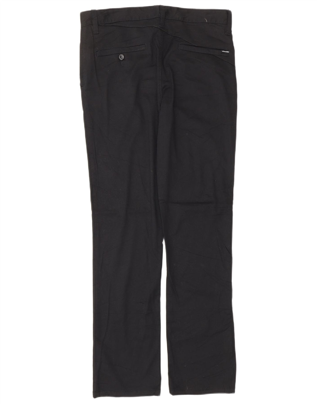 VOLCOM Herren gerade Chinohose W30 L30 schwarze Baumwolle