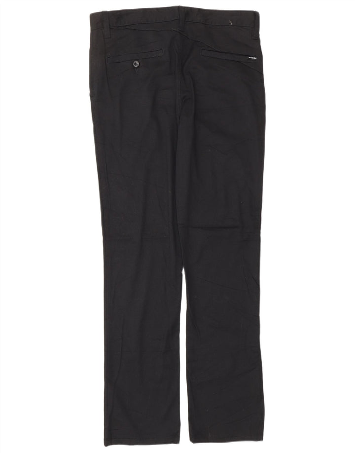 VOLCOM Herren gerade Chinohose W30 L30 schwarze Baumwolle