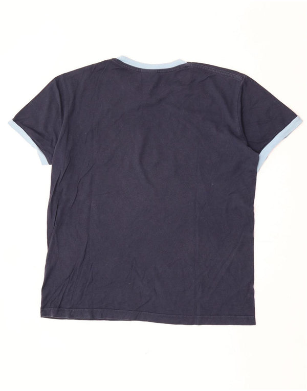 Nike Herren T-Shirt Top UK 42/44 Große marineblaue Baumwolle