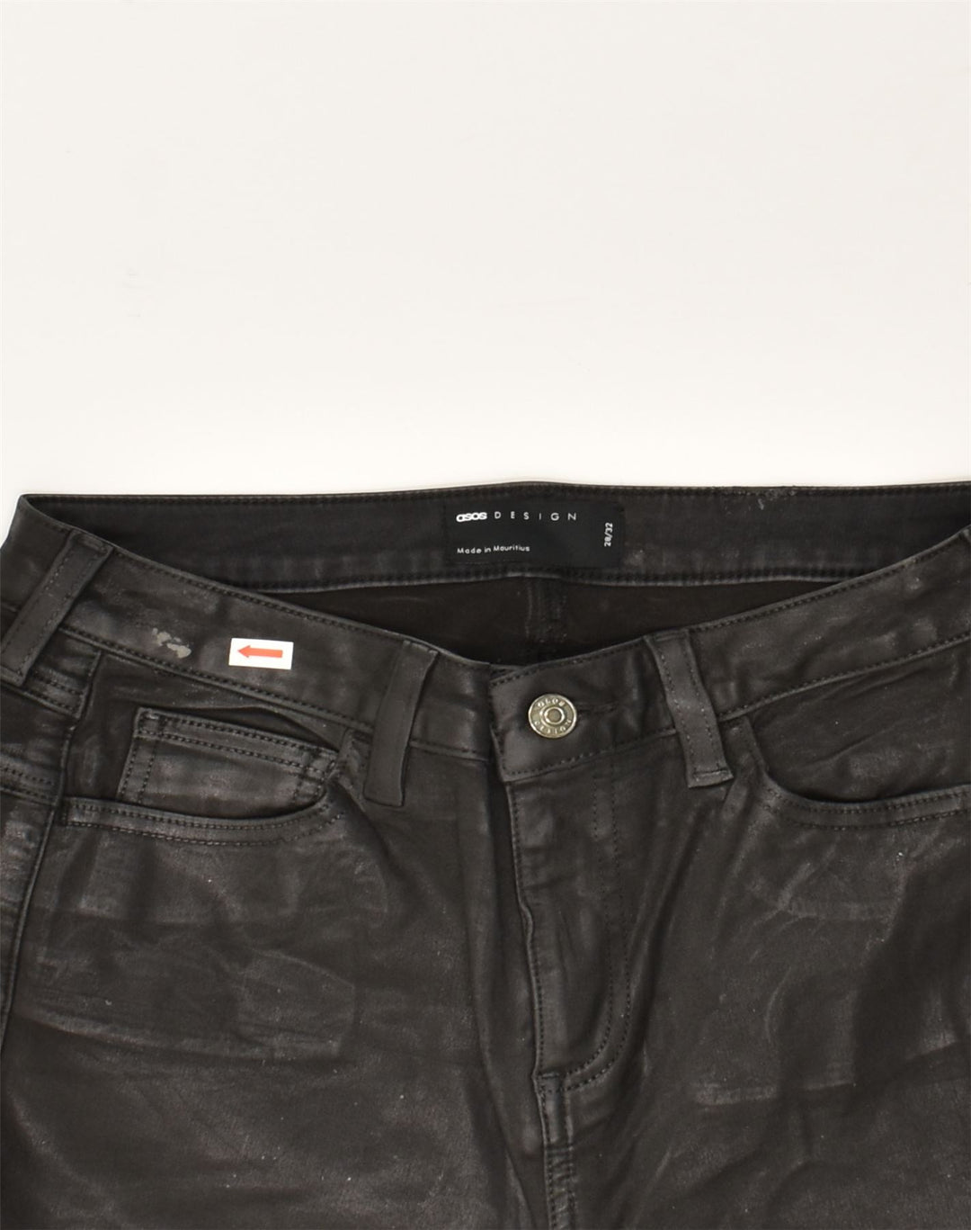 ASOS Womens Bootcut Casual Trousers W28 L32  Black Cotton | Vintage Asos | Thrift | Second-Hand Asos | Used Clothing | Messina Hembry 