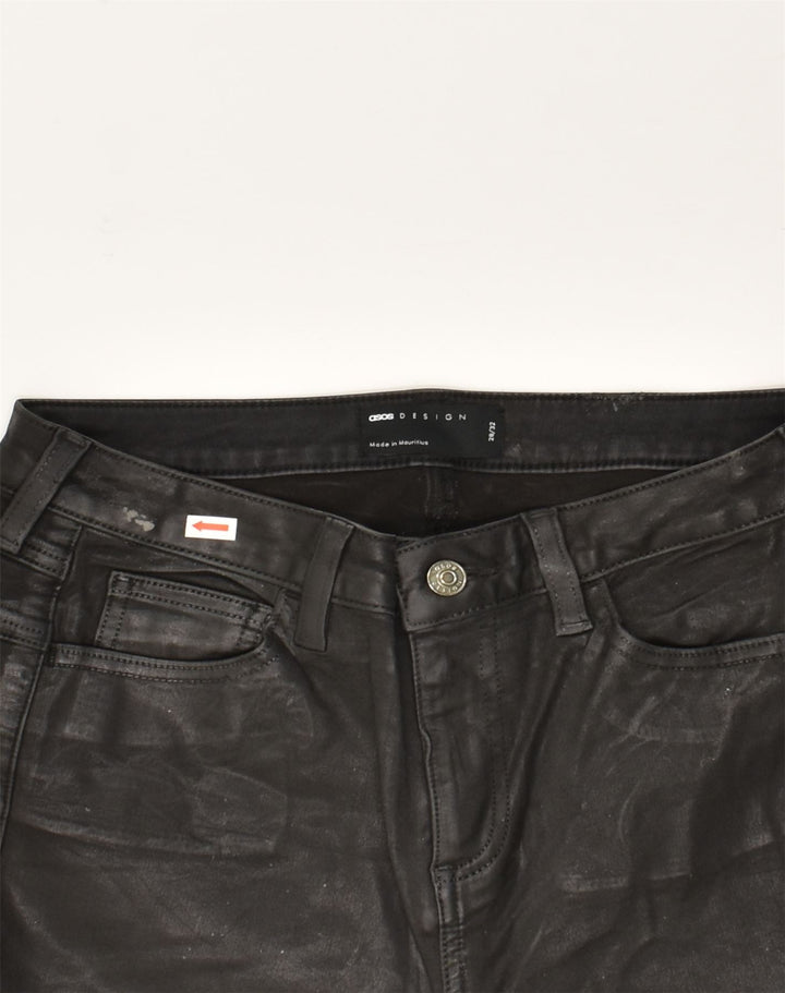 ASOS Womens Bootcut Casual Trousers W28 L32  Black Cotton | Vintage Asos | Thrift | Second-Hand Asos | Used Clothing | Messina Hembry 