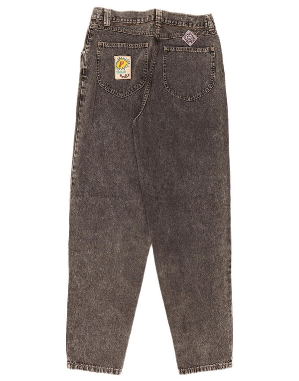 Vingar Damen High Waist Tapered Jeans W32 L32 Graue Baumwolle