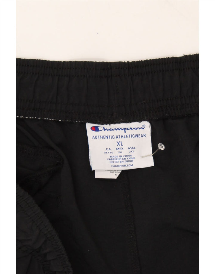CHAMPION Mens Sport Shorts XL Black Polyester Vintage Champion and Second-Hand Champion from Messina Hembry 