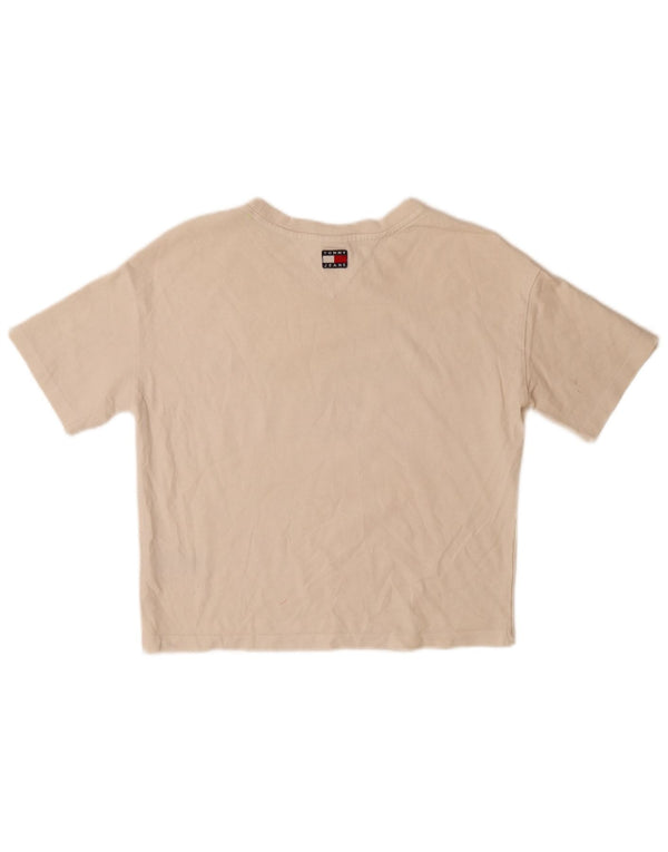 Tommy Hilfiger Herren-T-Shirt in Übergröße mit Grafik, XS, weiße Baumwolle