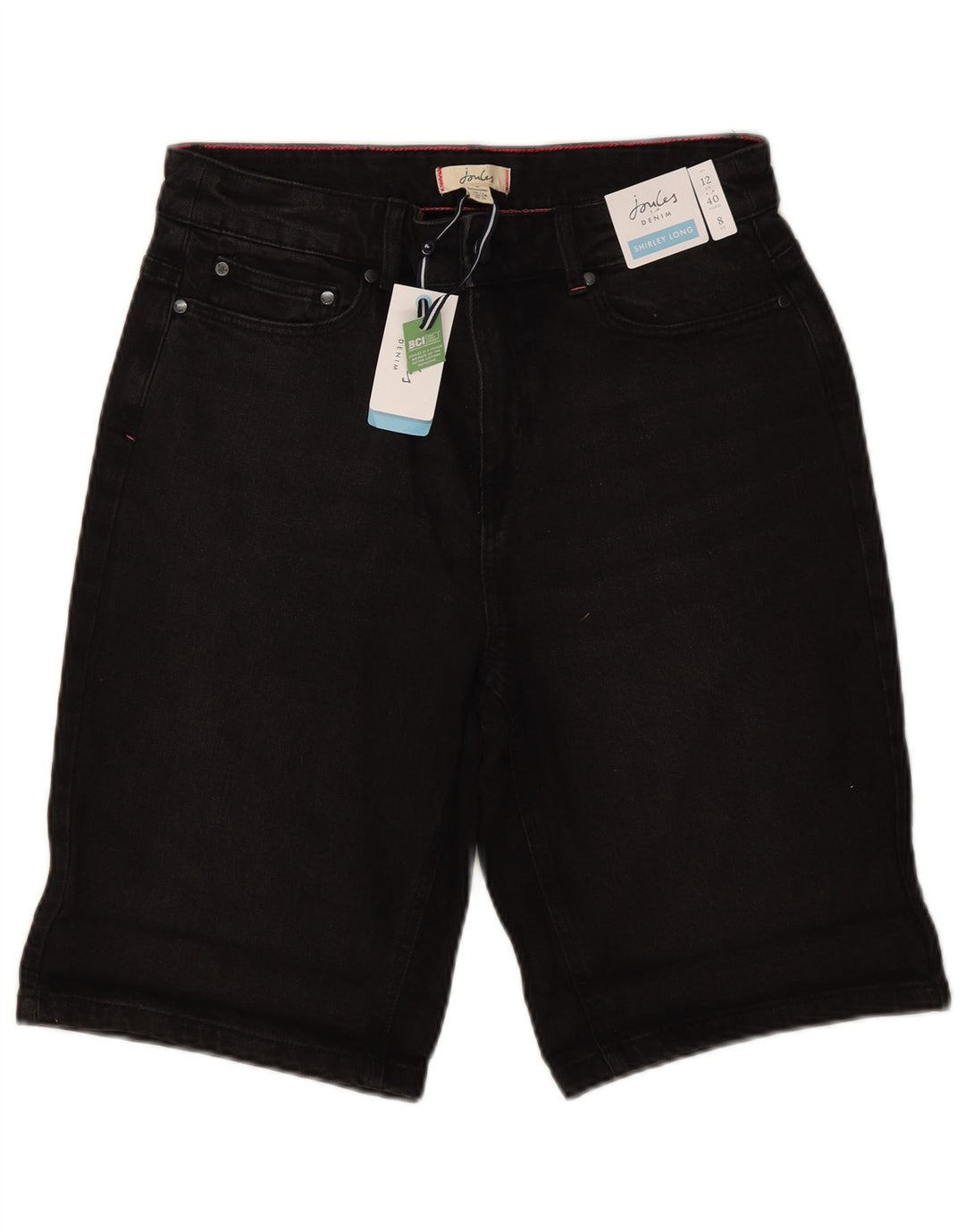 Joules Damen Jeansshorts UK 12 Medium W30 Schwarze Baumwolle