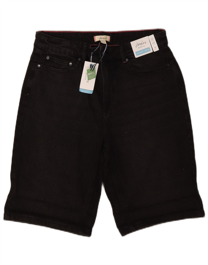 Joules Damen Jeansshorts UK 12 Medium W30 Schwarze Baumwolle