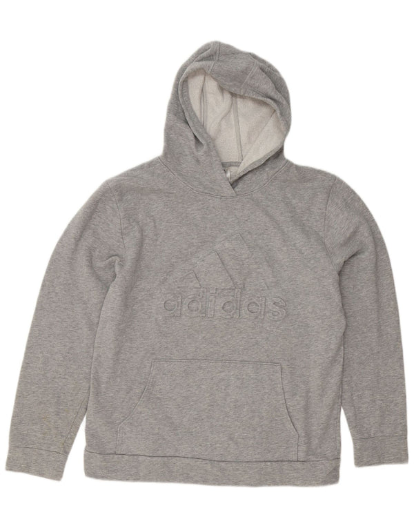 Adidas Jungen Graphic Hoodie Pullover 15–16 Jahre XL Grau gefleckte Baumwolle