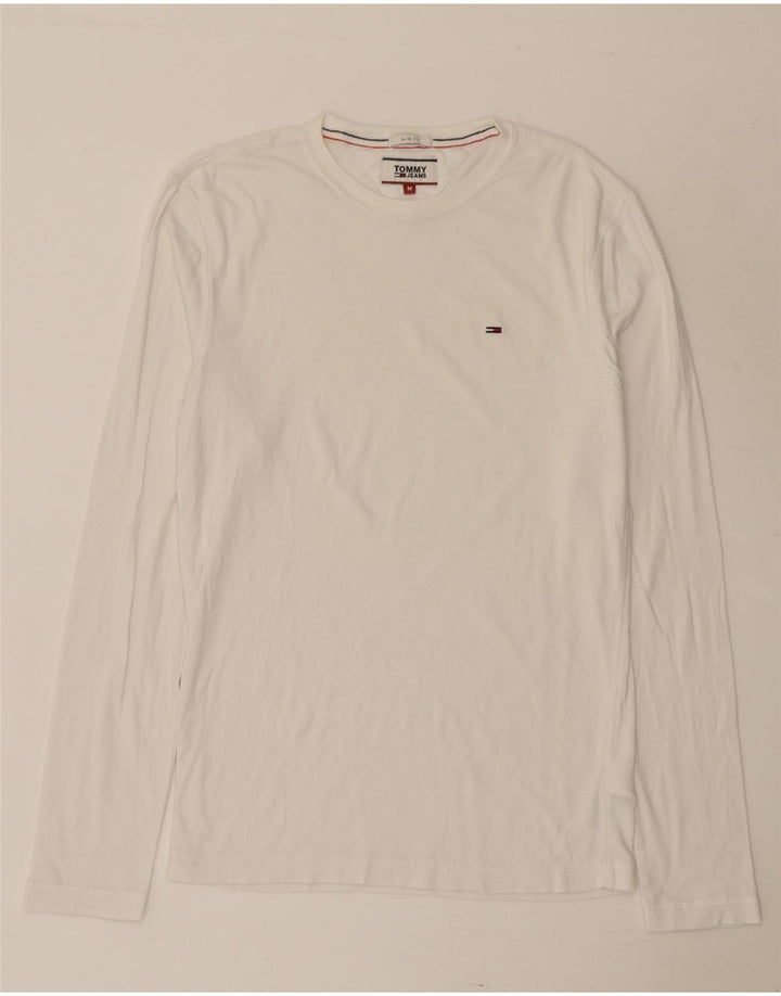 Tommy Hilfiger Herren Slim Fit Top Langarm Mittelweiß Baumwolle
