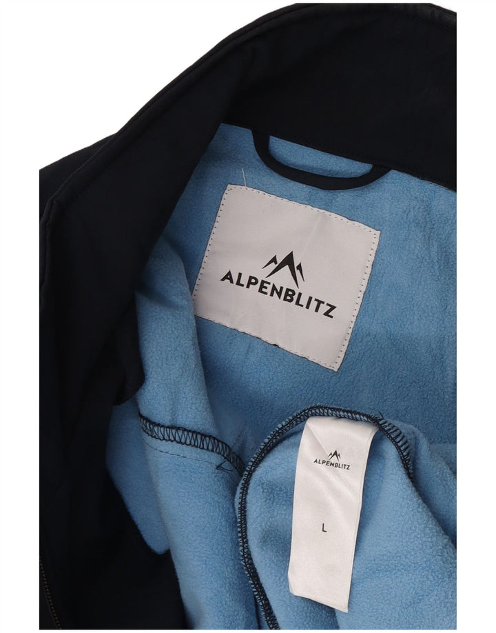 ALPENNBLITZ Herren-Windbreaker-Jacke, UK 40, Größe L, Marineblau, Polyester