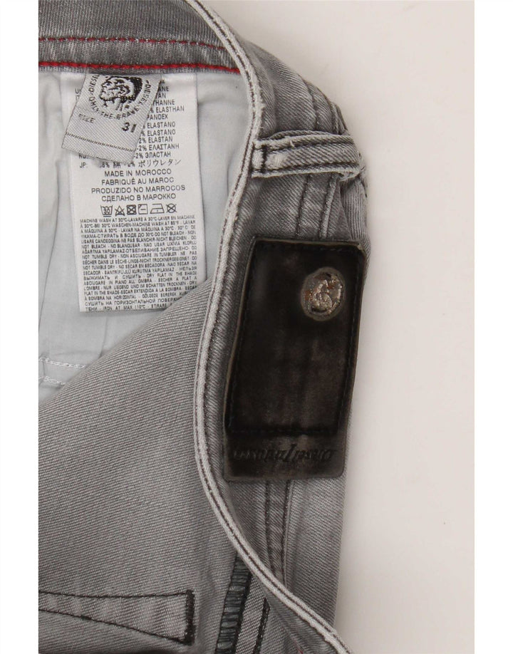 Diesel Herren Buster Regular Tapered Jeans W31 L29 Graue Baumwolle