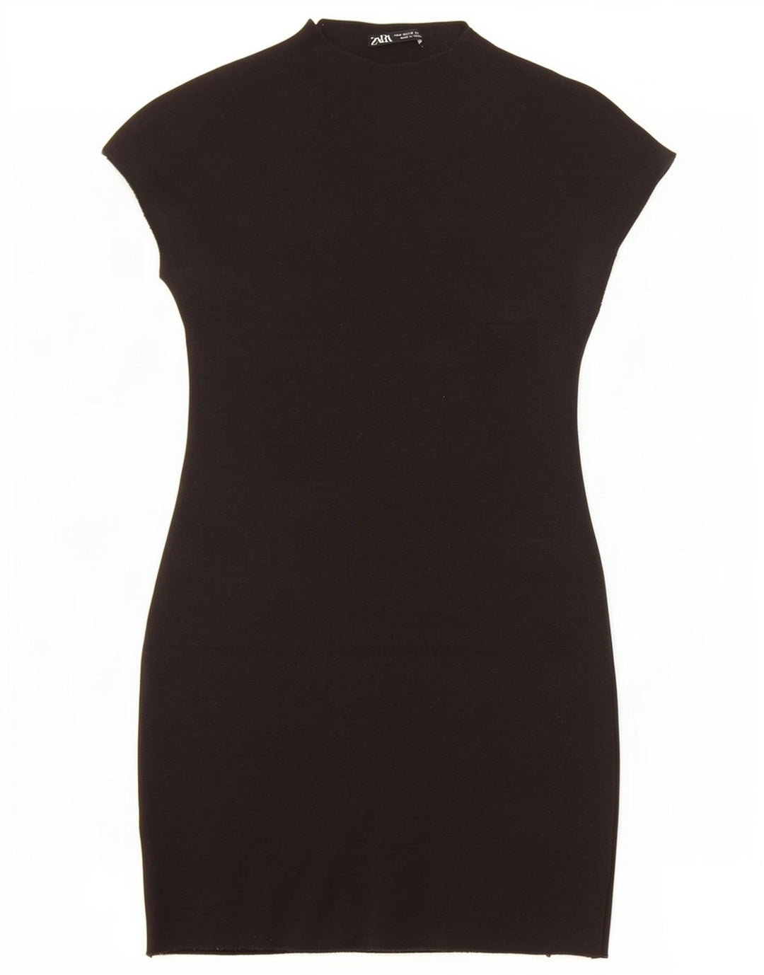 Zara Damen Figurbetontes Kleid UK 12 Medium Schwarz Viskose