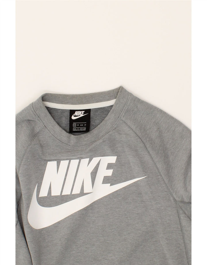 NIKE Mens Graphic Sweatshirt Jumper XS Grey Cotton Vintage Nike and Second-Hand Nike from Messina Hembry 