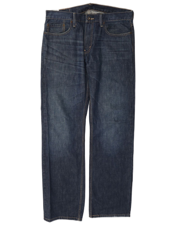 Levi's Herren 514 Straight Jeans W34 L32 Marineblaue Baumwolle