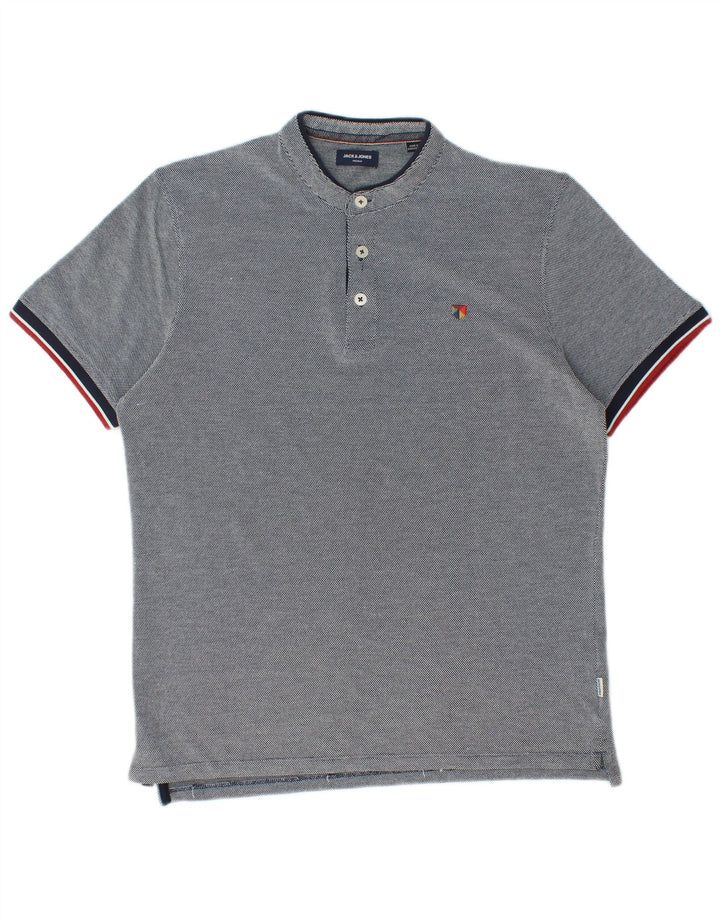 Jack & Jones Herren-Poloshirt, groß, marineblau, Baumwolle