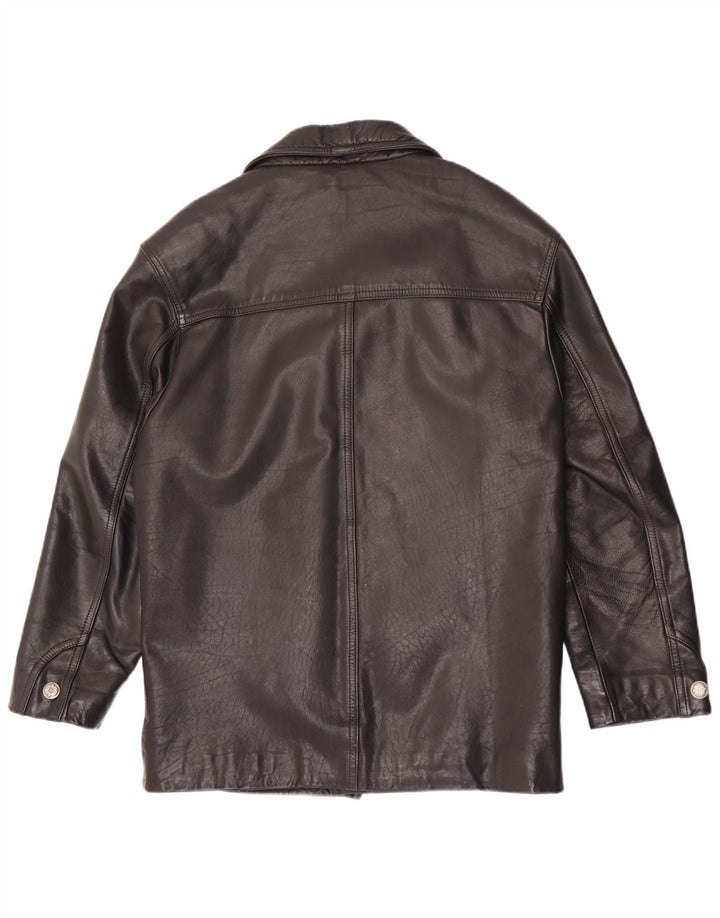 Vintage Herren Lederjacke UK 38 Medium Schwarz
