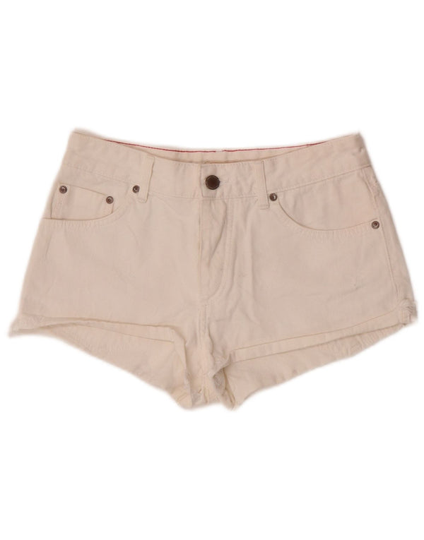 Roxy Damen Denim Hotpants Small W26 Weiße Baumwolle