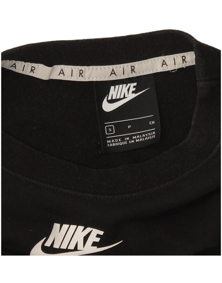 Nike Damen-Sweatshirt mit übergroßem Crop-Grafikmotiv, Gr. 10, Größe S, Schwarz