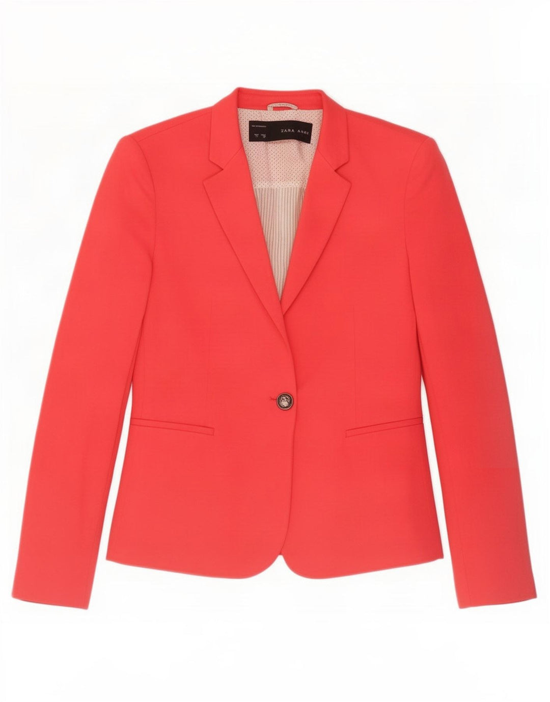 Zara Damen 1-Knopf-Blazerjacke UK 10 Small Rot