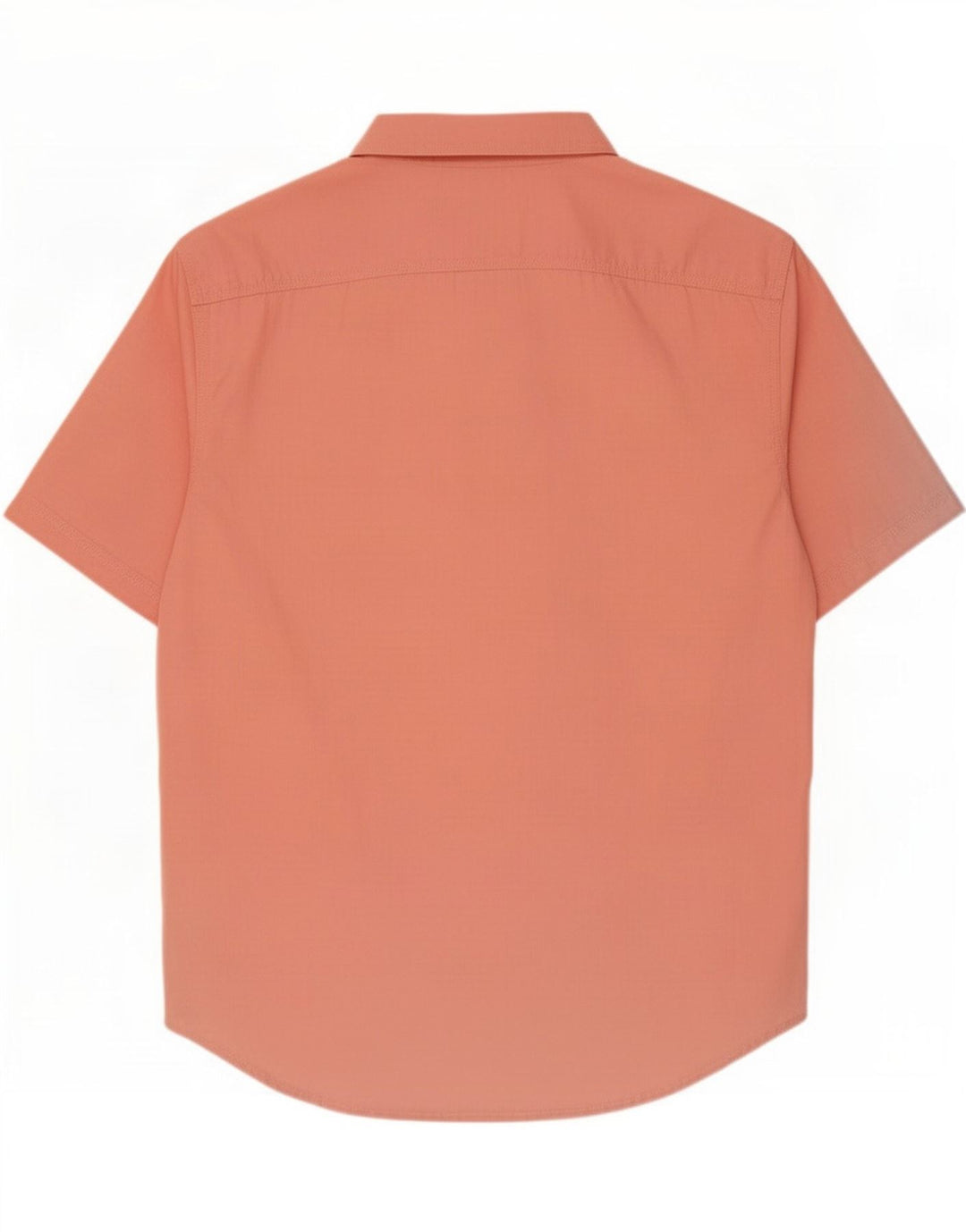 Dockers Herren Kurzarm-Hemd mit normaler Passform, mittelorange Baumwolle
