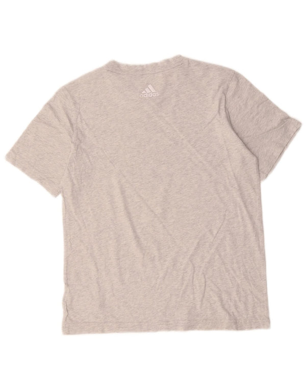 Adidas T-Shirt mit Grafik für Jungen, 11–12 Jahre, grau gefleckte Baumwolle