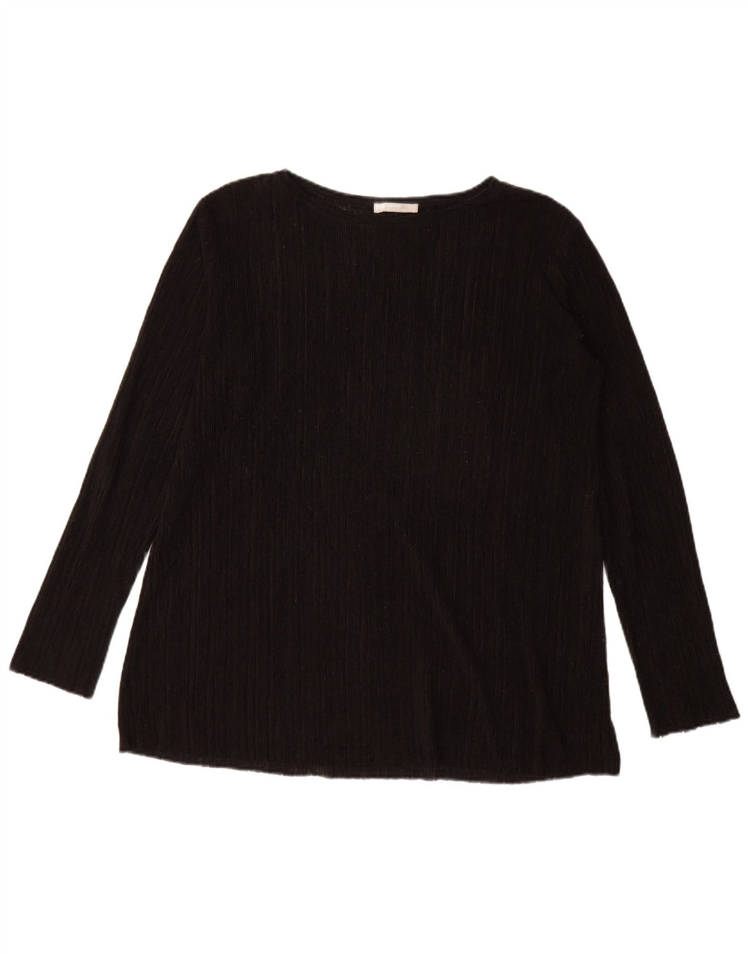 Zara Damen-Pullover, übergroß, U-Boot-Ausschnitt, Gr. 14, mittelschwarz