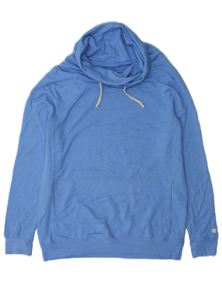 CHAMPION Womens Roll Neck Sweatshirt Jumper UK 16 Large Blue Cotton Vintage Champion and Second-Hand Champion from Messina Hembry 