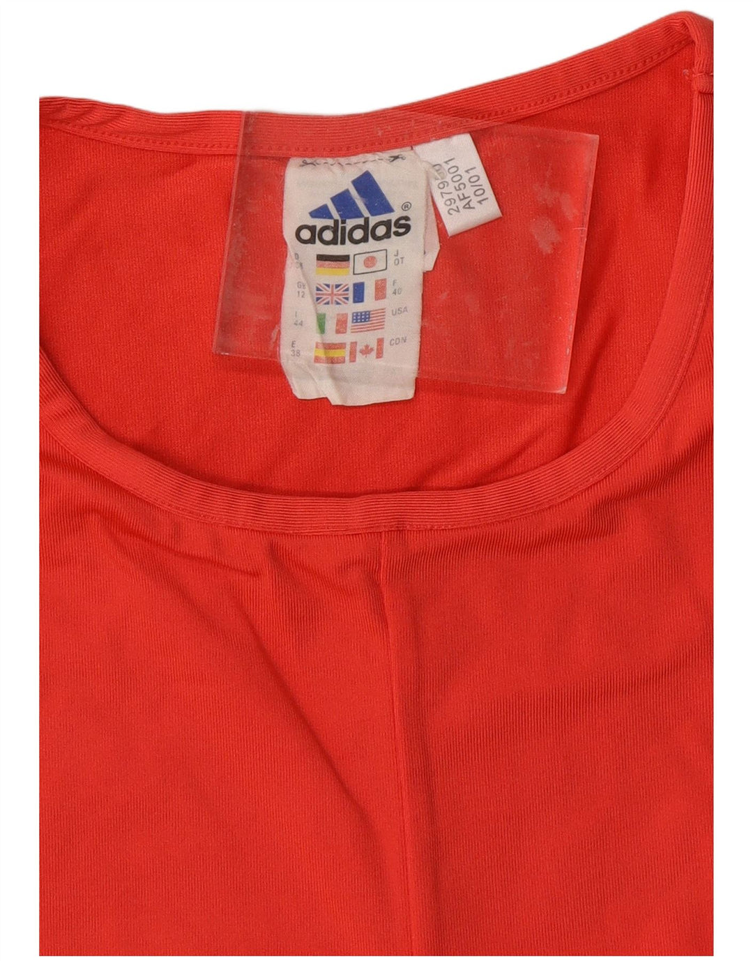 ADIDAS Damen Crop Vest Top UK 12 Mittelrotes Polyamid