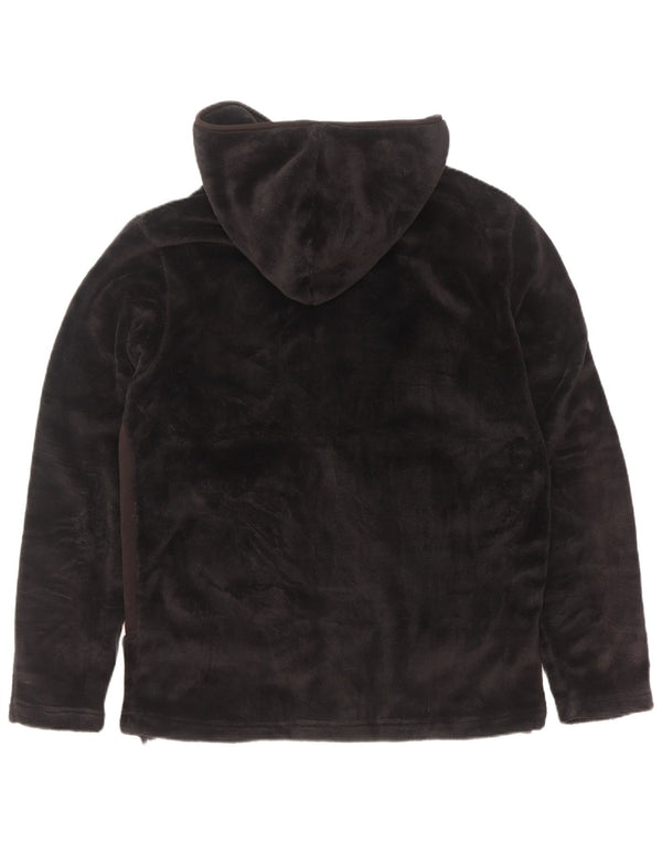 Brugi Herren-Fleecejacke mit Kapuze, UK 40, Größe L, Schwarz, Colourblock-Polyester