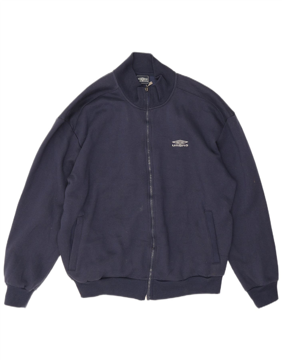 Umbro Herren-Trainingsanzug-Top-Jacke, großes marineblaues Polyester