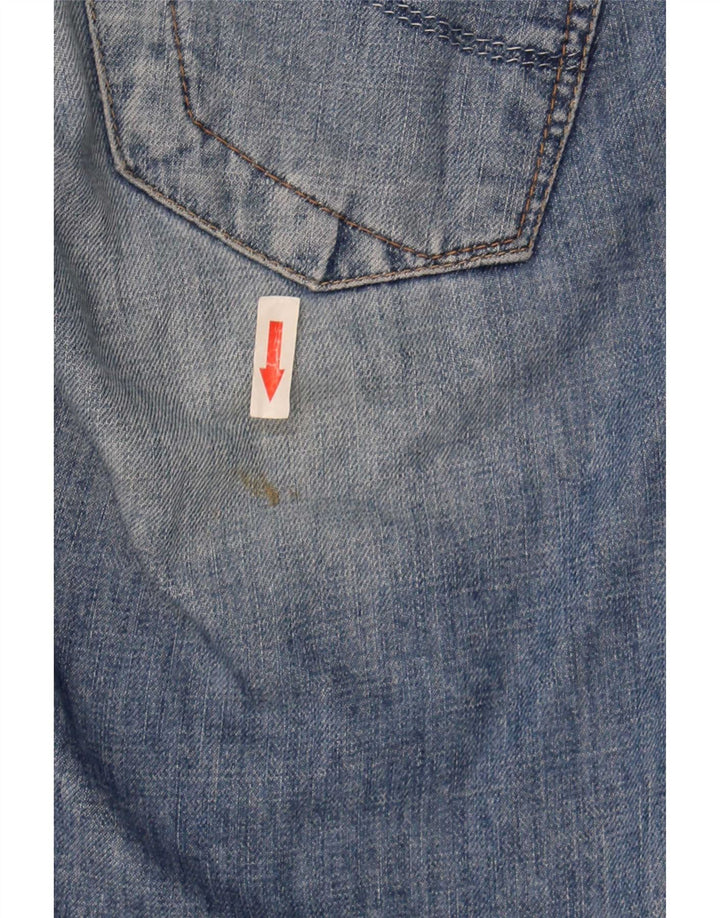 Lee Damen Chazey Cargo Denim Shorts W27 Small Blaue Baumwolle