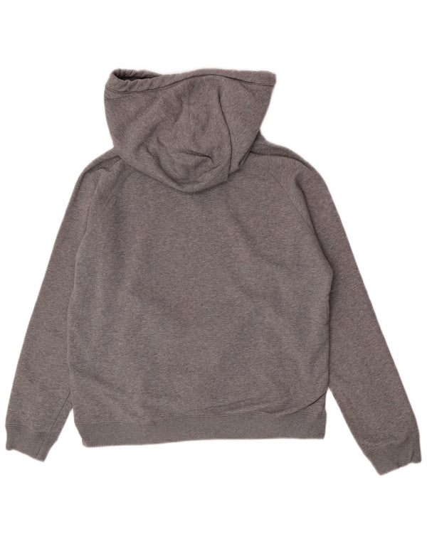 Nike Damen Kapuzenpullover UK 16 Large Grau gefleckte Baumwolle