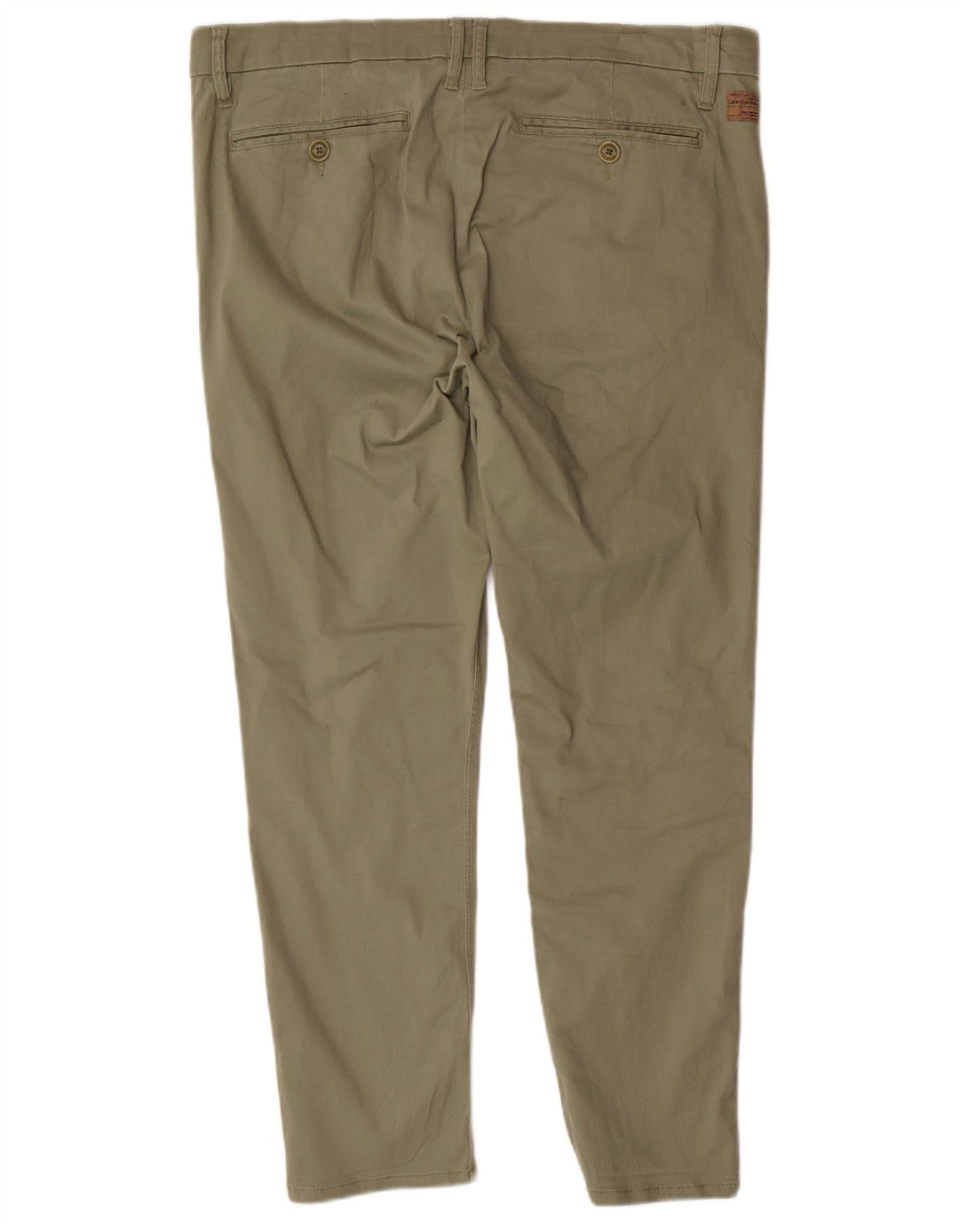 Calvin Klein Jeans Slim Chino-Hose für Herren, W32, L27, Khaki, Baumwolle, klassisch