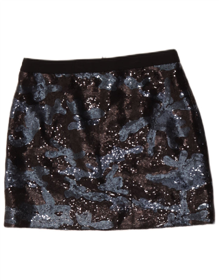 Ted Baker Damen-Minirock, Größe 1, XS, W28, schwarze Tarn-Viskose