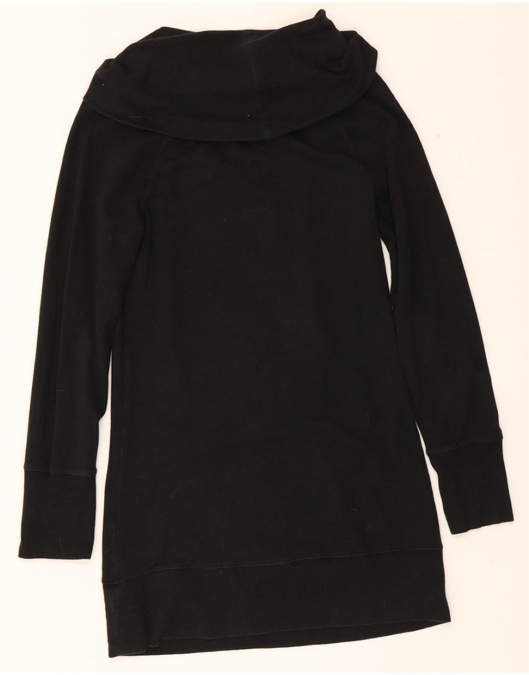 MOSSIMO Womens Longline Sweatshirt Jumper UK 10 Small Black Cotton Vintage Mossimo and Second-Hand Mossimo from Messina Hembry 