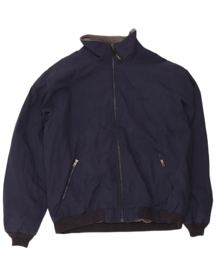 L.L.Bean Herren Bomberjacke UK 40 Large Marineblau Polyester