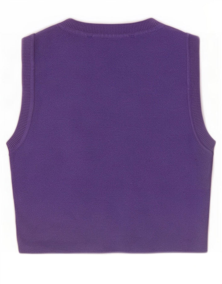 Zara Damen Crop Vest Top UK 8 Small Lila