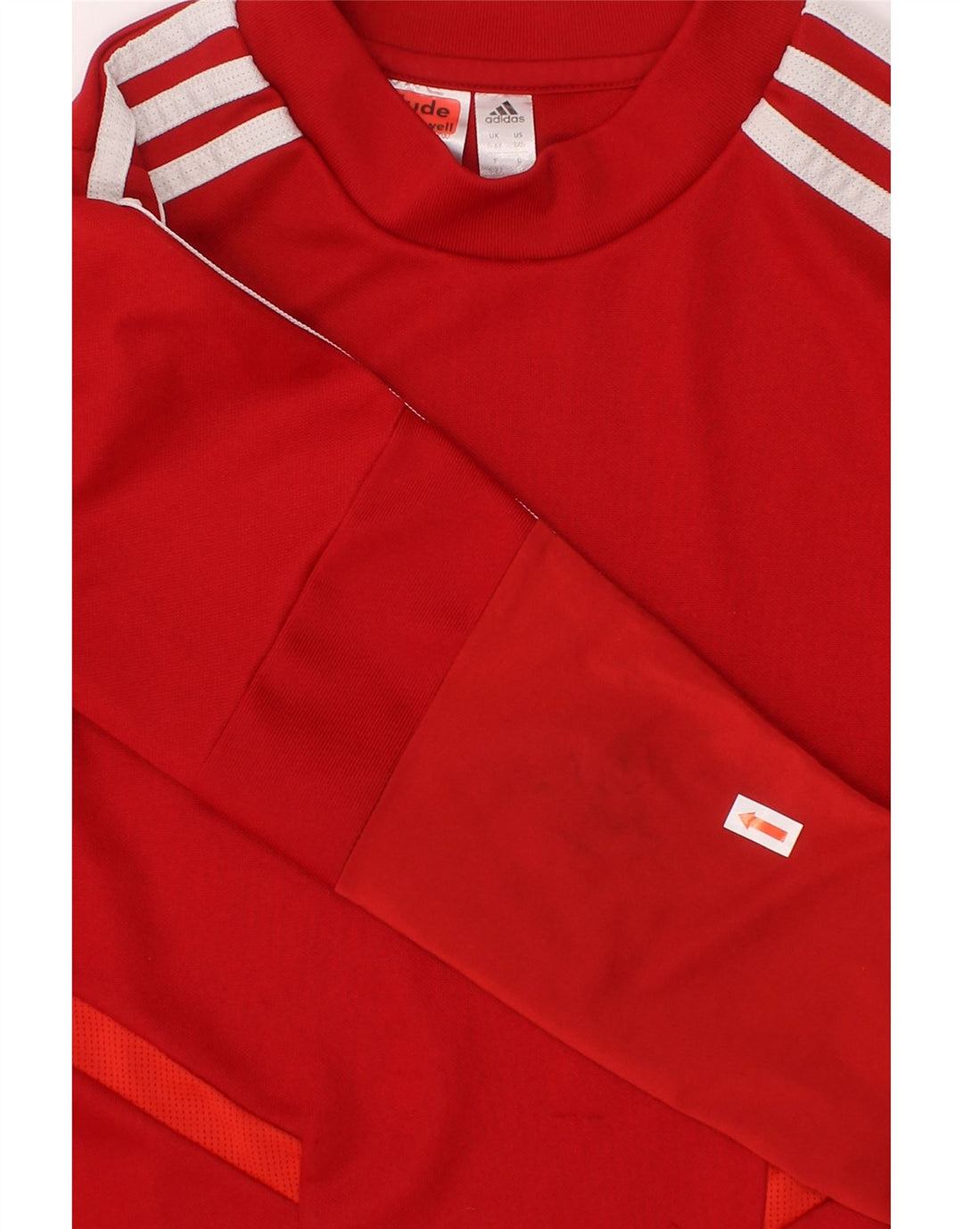 ADIDAS Boys Top Long Sleeve 5-6 Years Red Polyester Vintage Adidas and Second-Hand Adidas from Messina Hembry 