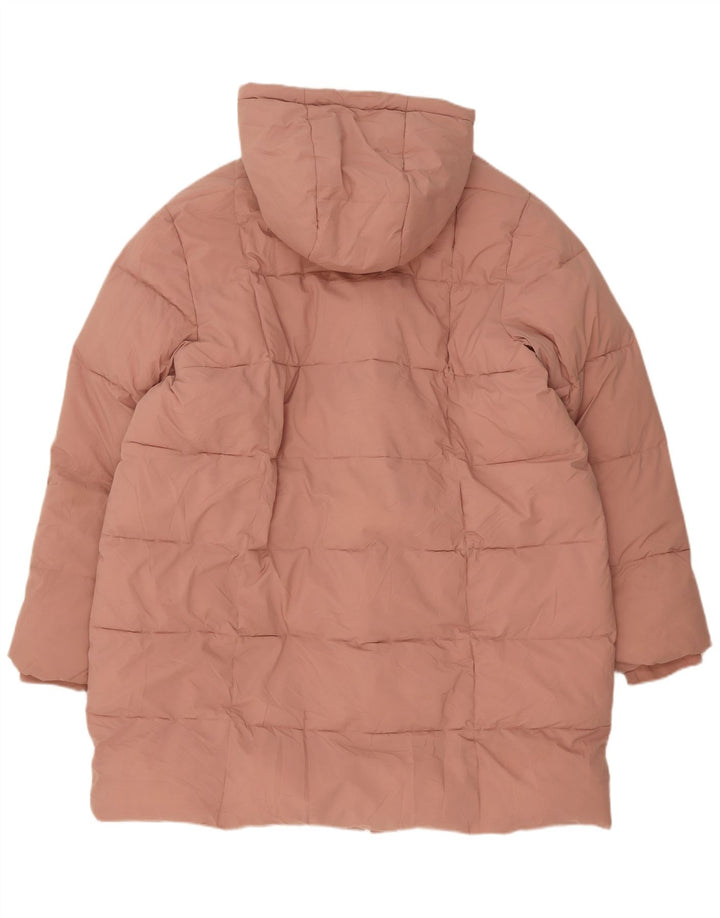 Marks & Spencer Damen-Übergröße, gepolsterter Mantel mit Kapuze, UK 18, XL, Rosa, Polyester